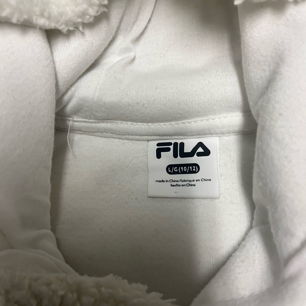 Fila White Fleece Hoodie - Picture 4 of 4